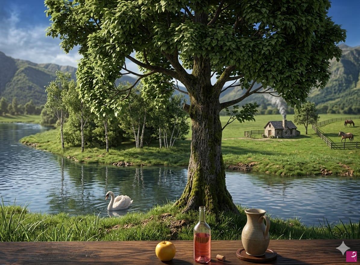 quadri in vendita online - La casa lungo il lago