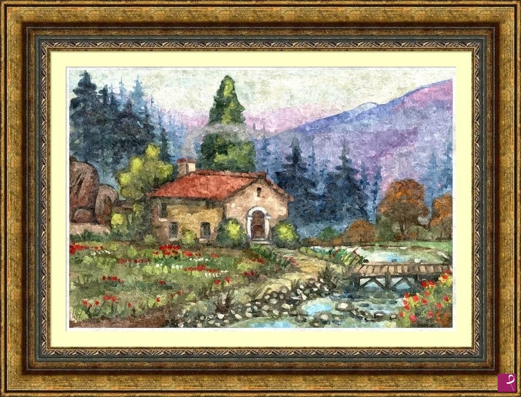 quadri in vendita online - La casa nel bosco
