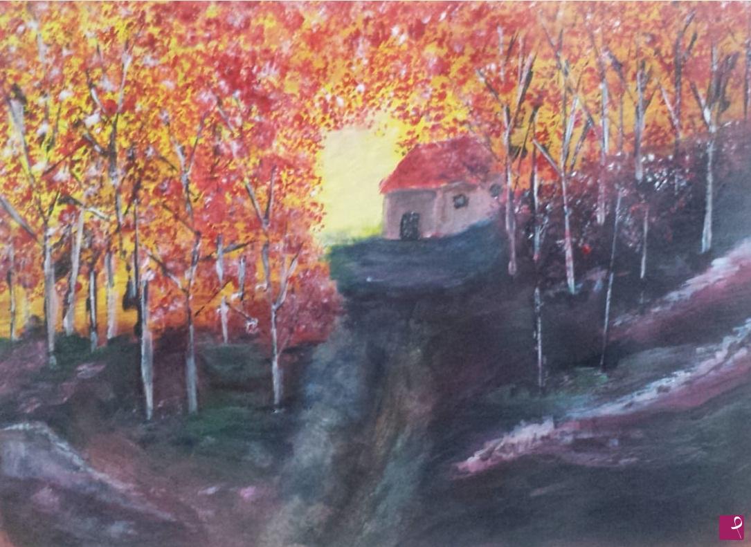 quadri in vendita online - La casa nel bosco