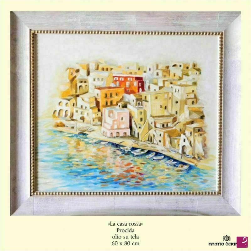 quadri in vendita online - La casa rossa di Procida