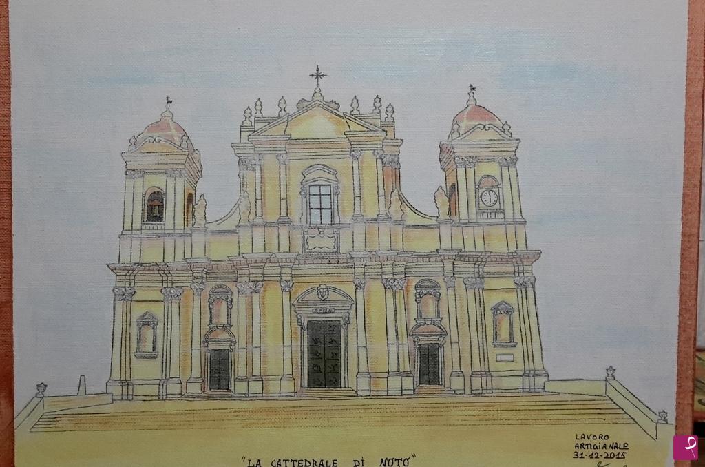 quadri in vendita online - La  Cattedrale  di  Noto 
