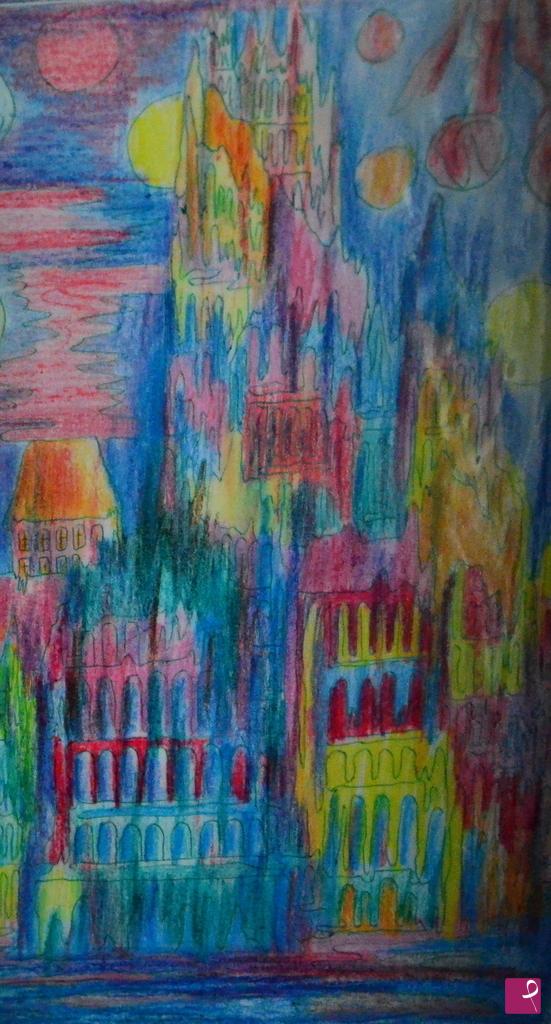 quadri in vendita online - LA CATTEDRALE SVETTATE DI KRUNTZBURG, CITTA' DELLA GERMANIA ASTRALE