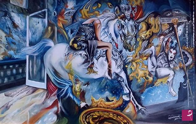 quadri in vendita online - La cavalcata della valchiria