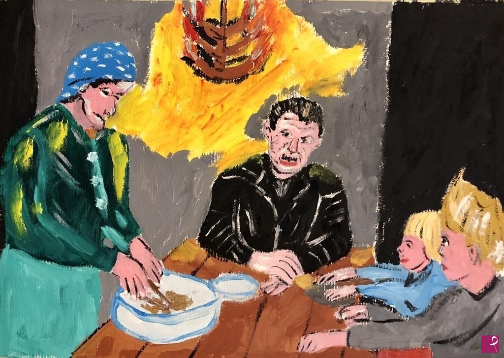 quadri in vendita online - La cena dei miserabili 