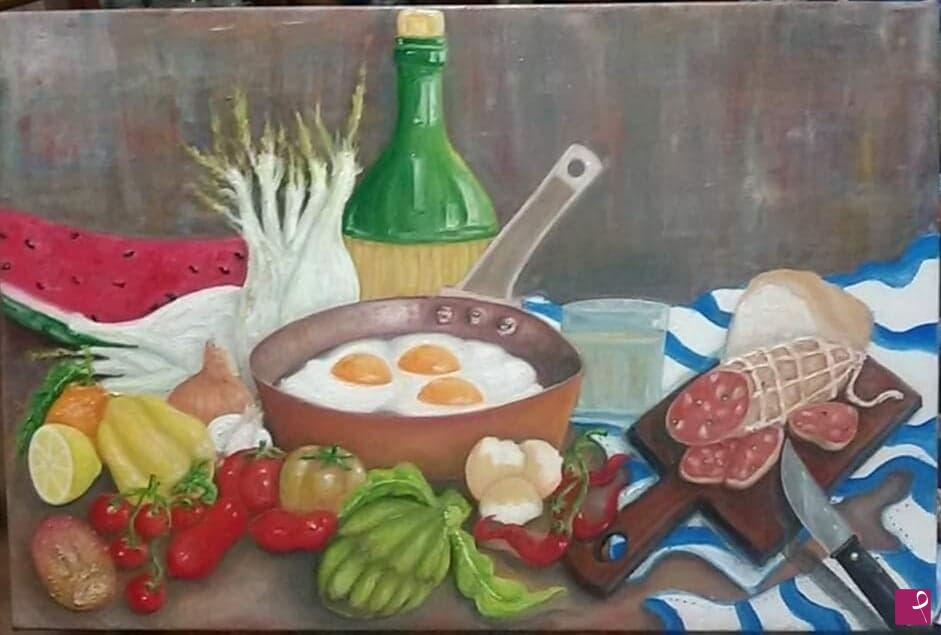quadri in vendita online - La cena del contadino 