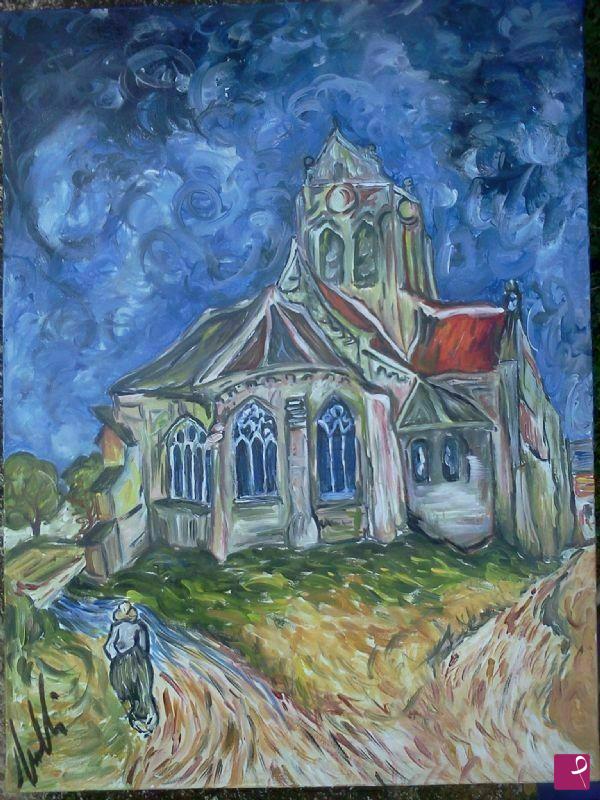 quadri in vendita online - la chiesa d'Auvers