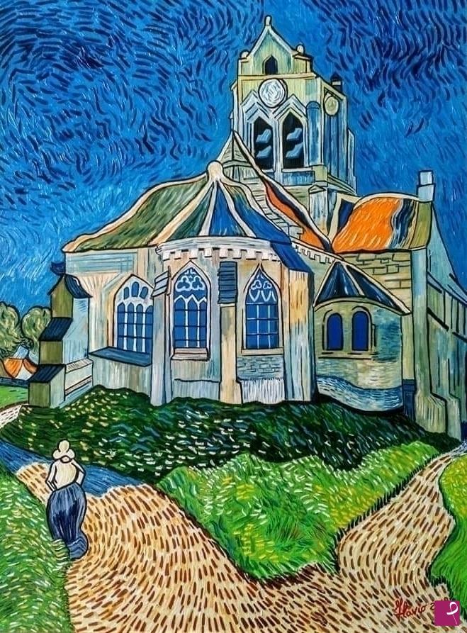quadri in vendita online - La chiesa di Auvers