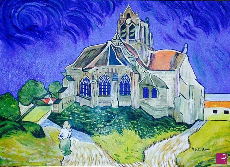 quadri in vendita online - La chiesa di Auvers