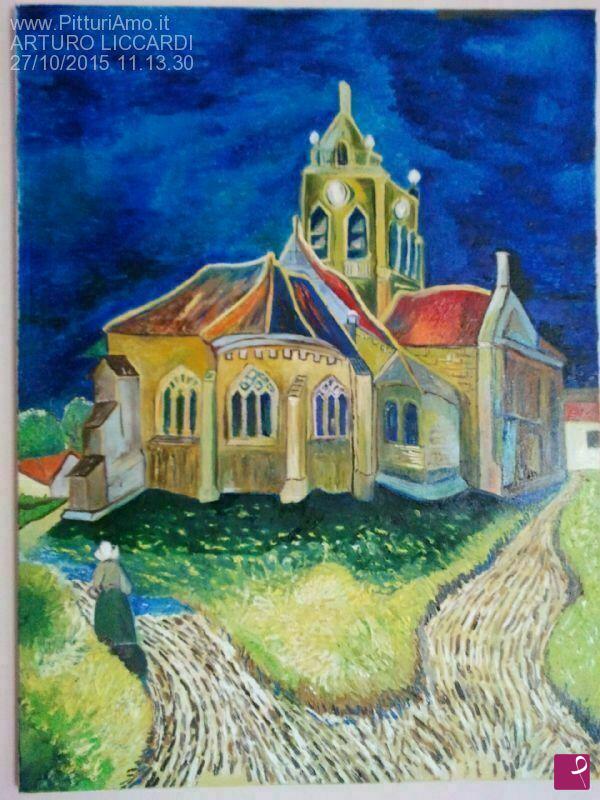 quadri in vendita online - la chiesa di AUVERS