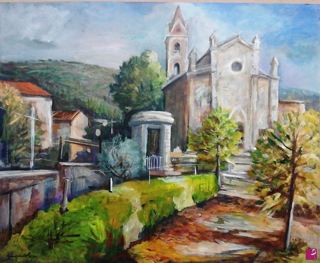 quadri in vendita online - La chiesa di Rigutino