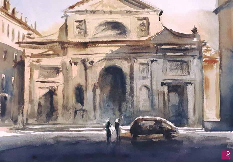 quadri in vendita online - LA CHIESA DI SAN VITTORE A VARESE