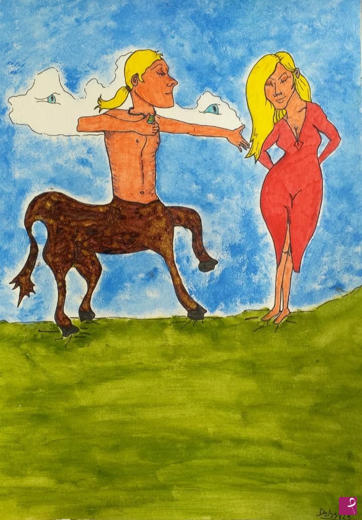 quadri in vendita online - LA CONQUISTA - SAGITTARIO 