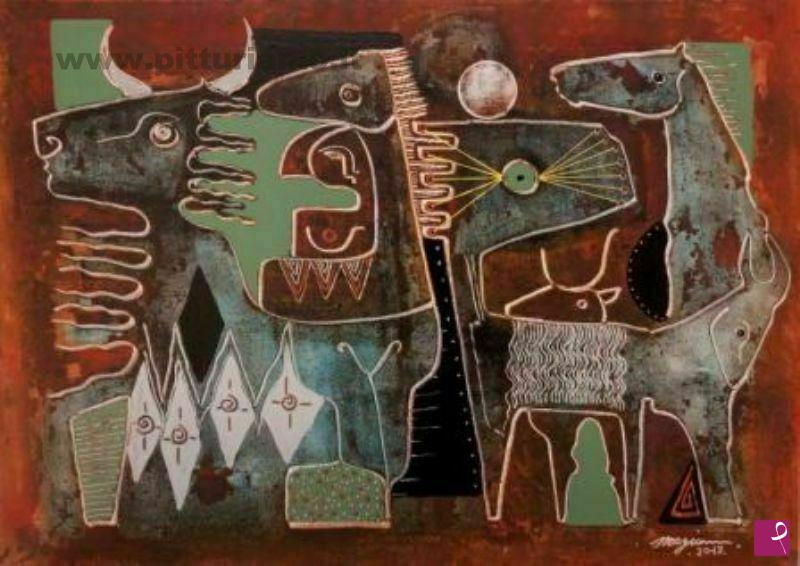 quadri in vendita online - La custode degli animali