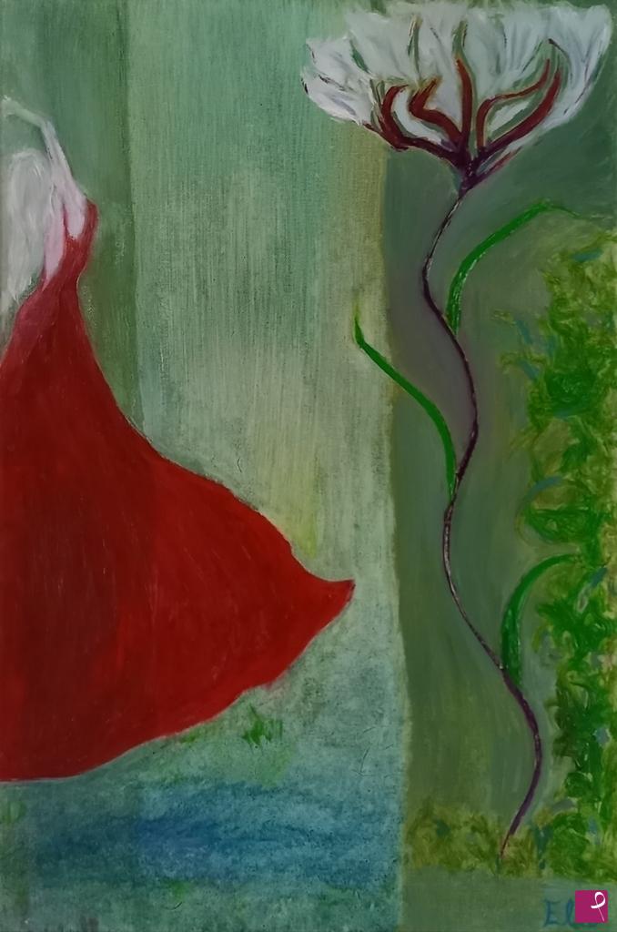quadri in vendita online - La danzatrice in rosso 