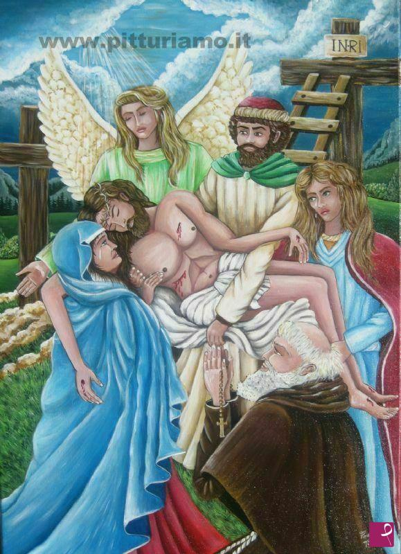 quadri in vendita online - La deposizione del Cristo