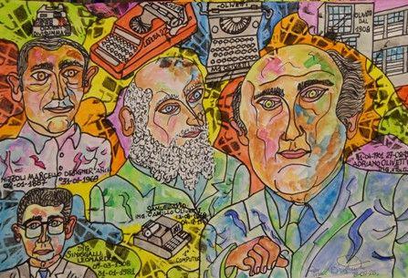 quadri in vendita online - La dinastia imprenditoriale Olivetti:Camillo e Adriano Olivetti e le loro magnifiche invenzioni.