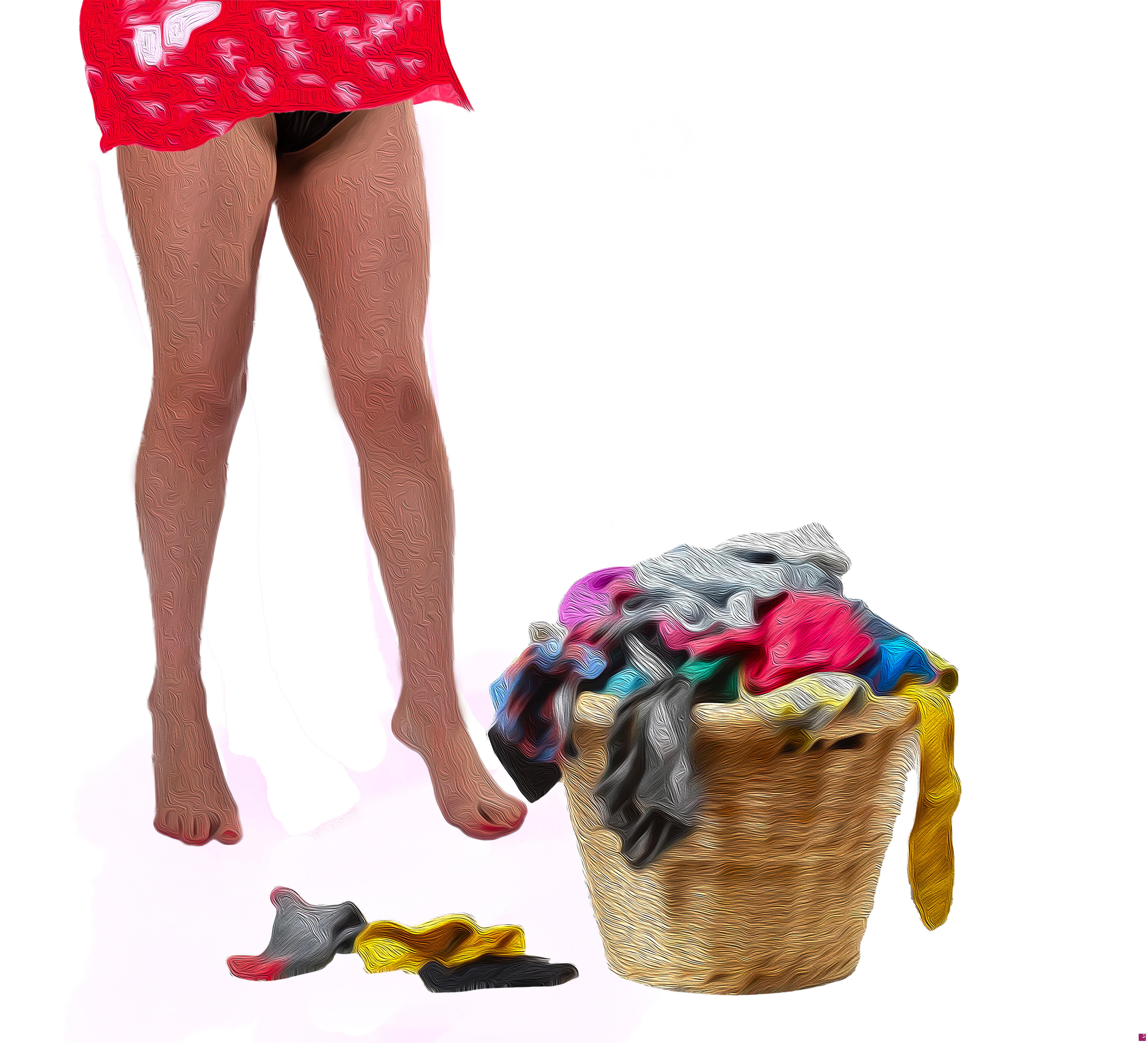 quadri in vendita online - La donna che stende il bucato - Edizione Limitata a 100
