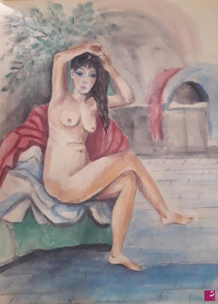 quadri in vendita online - La donna con capelli lunghi