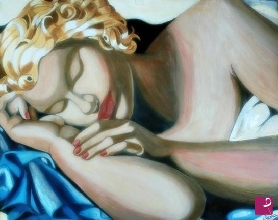 quadri in vendita online - " La Dormeuse" di Tamara de Lempicka