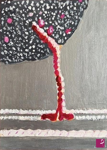 quadri in vendita online - La "felicità" nel cervello: un'endorfina trascinata da una proteina.