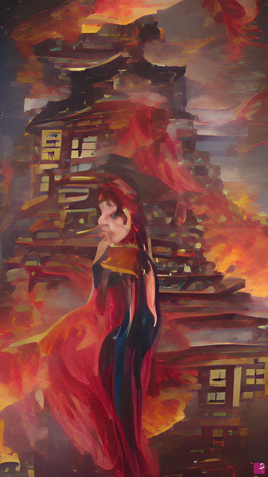 quadri in vendita online - La femme de feu