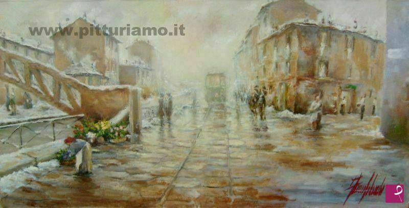 quadri in vendita online - La fioraia del ponte