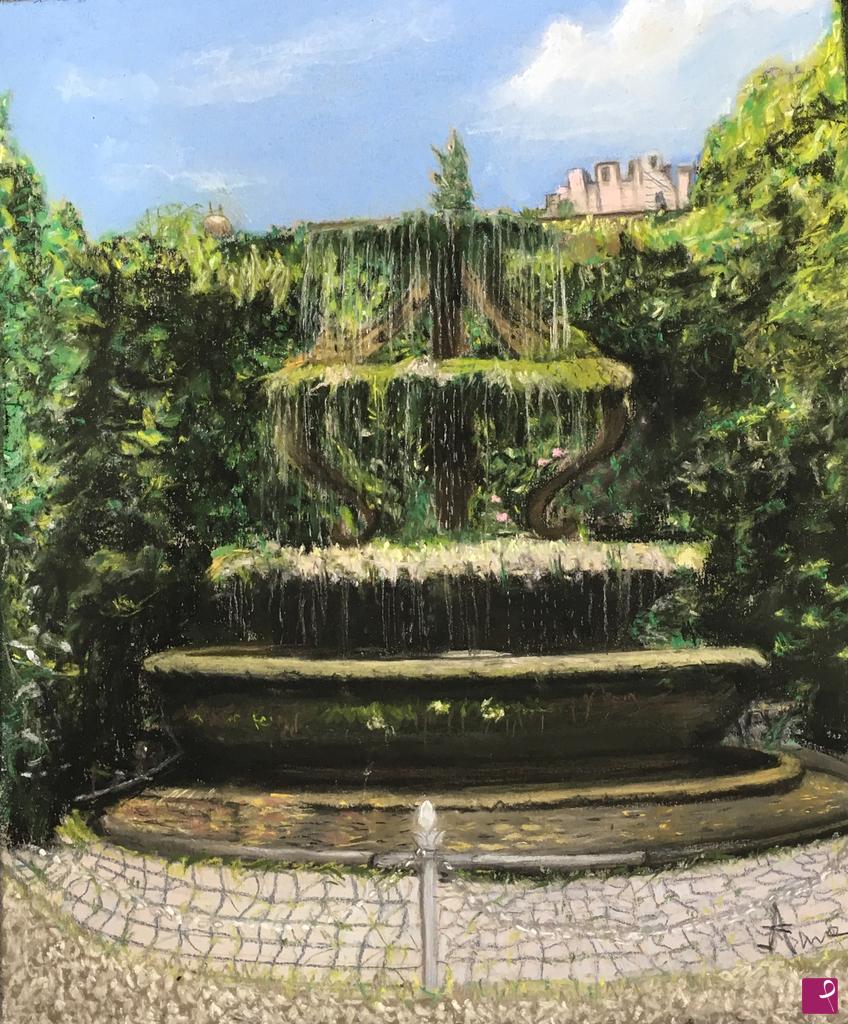 quadri in vendita online - La fontana di Palazzo Taverna