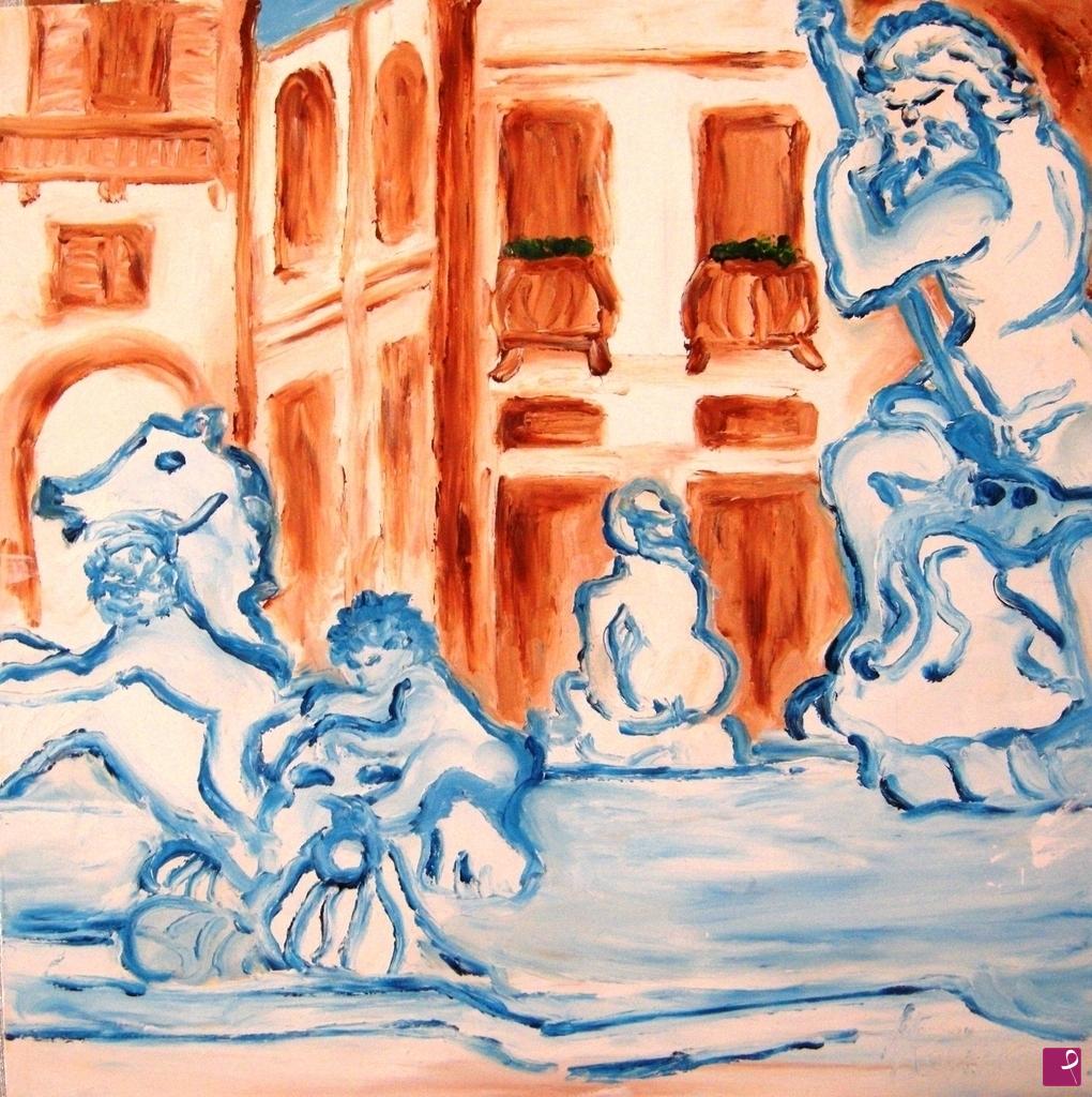 quadri in vendita online - LA FONTANA DI PIAZZA NAVONA