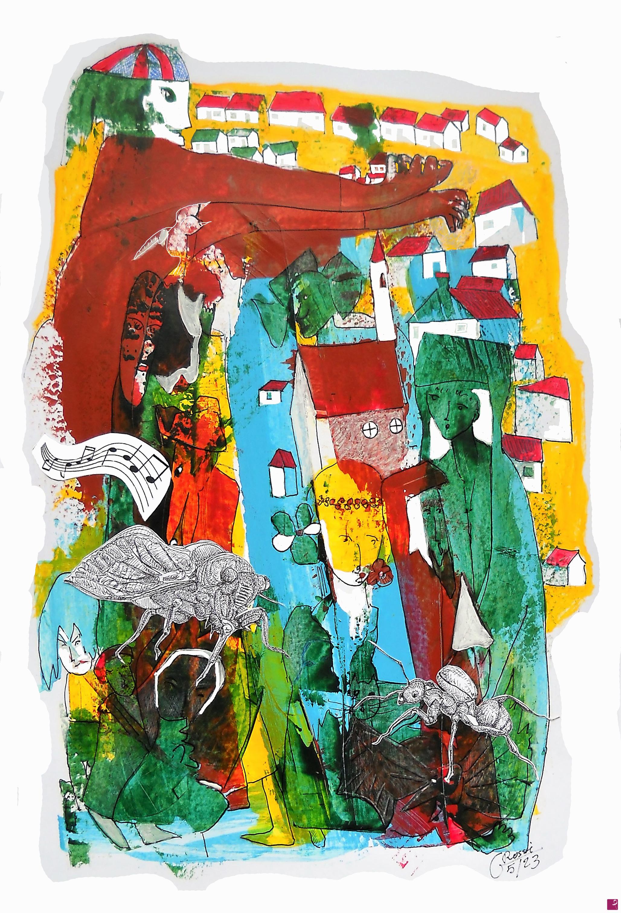 quadri in vendita online - La formica e la cicala 33x47 x0,01 cm