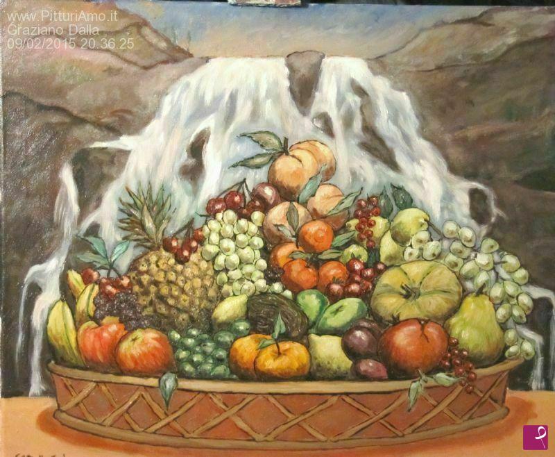 quadri in vendita online - La frutta sulla cascata