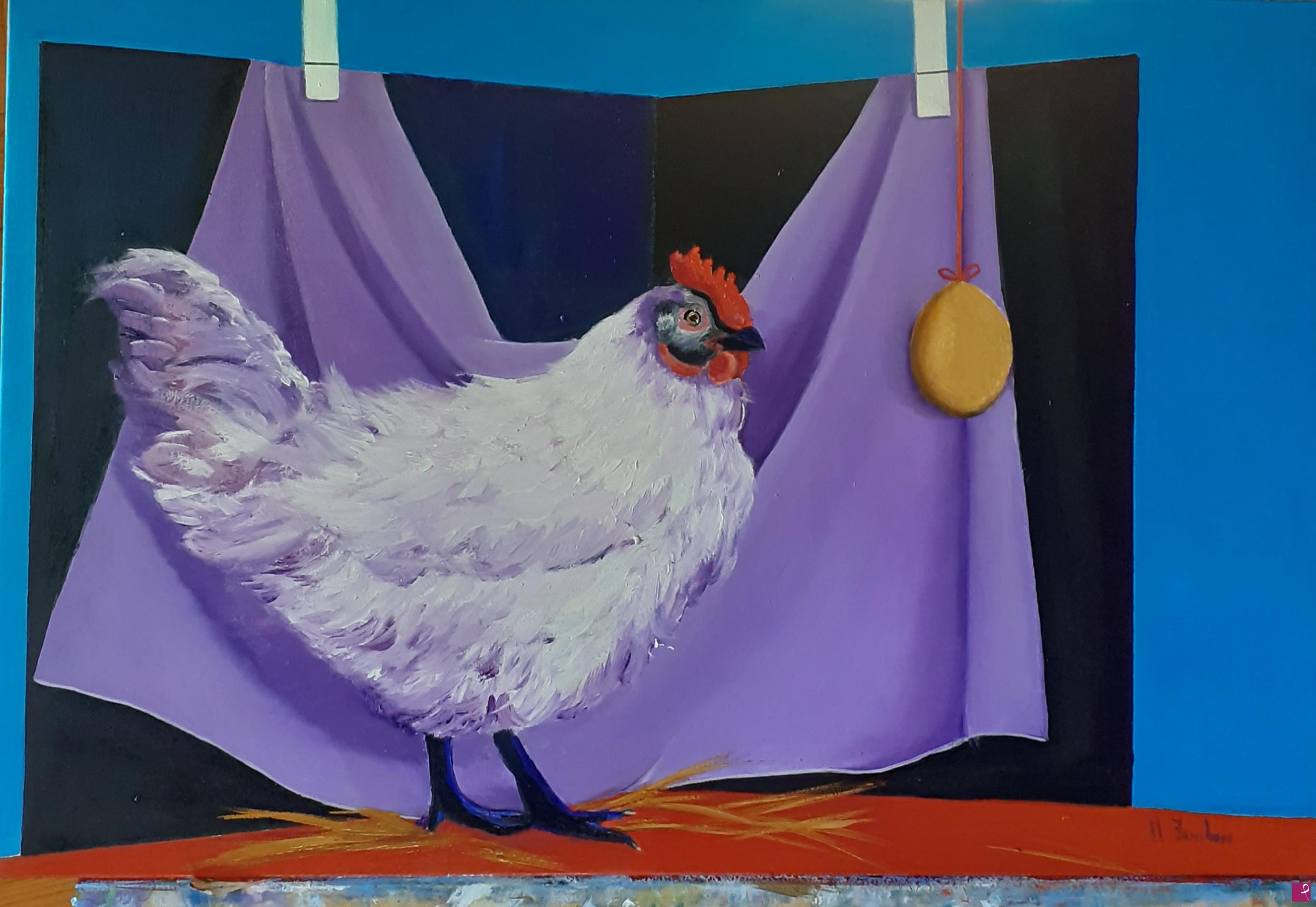 quadri in vendita online - La gallina e l'uovo d'oro