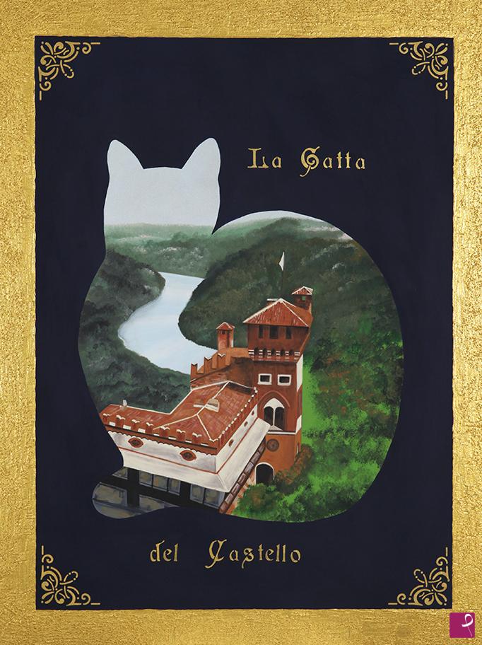 quadri in vendita online - LA GATTA DEL CASTELLO