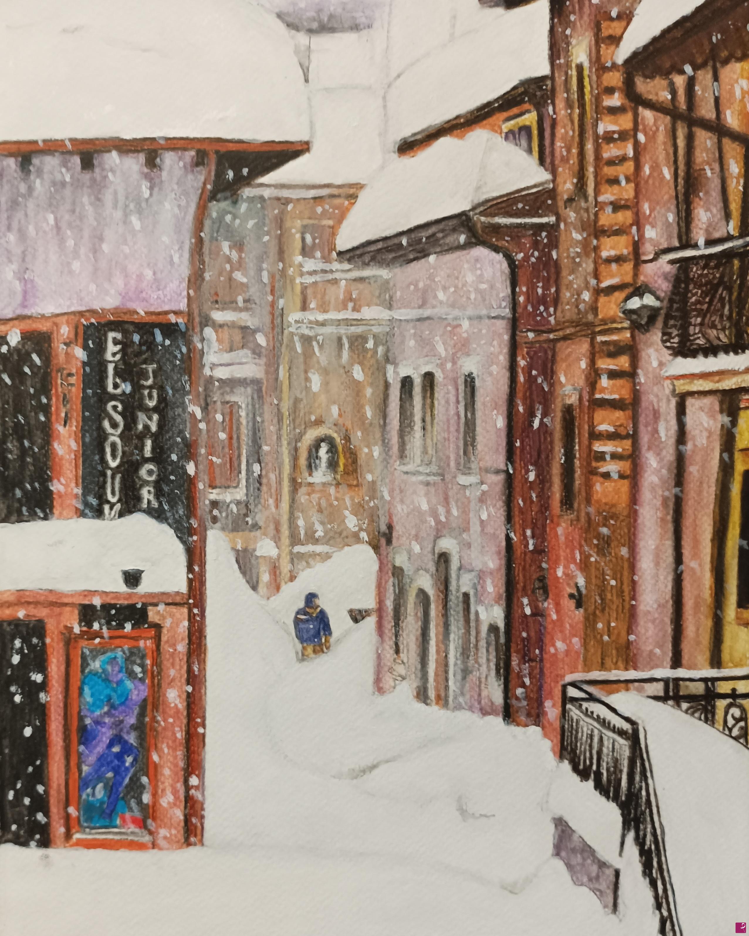 quadri in vendita online - La grande nevicata del 2012