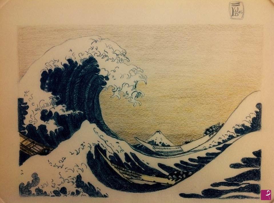 quadri in vendita online - "La grande onda"  (Kanagawa oki namiura)