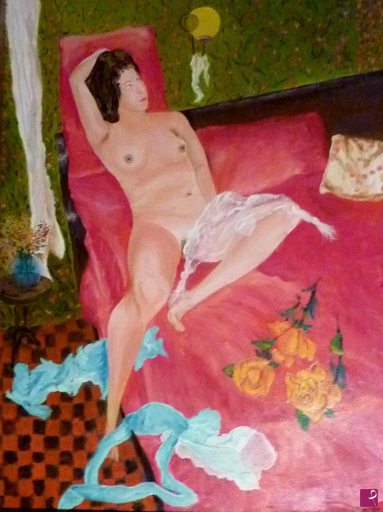 quadri in vendita online - La jeune-fille aux roses