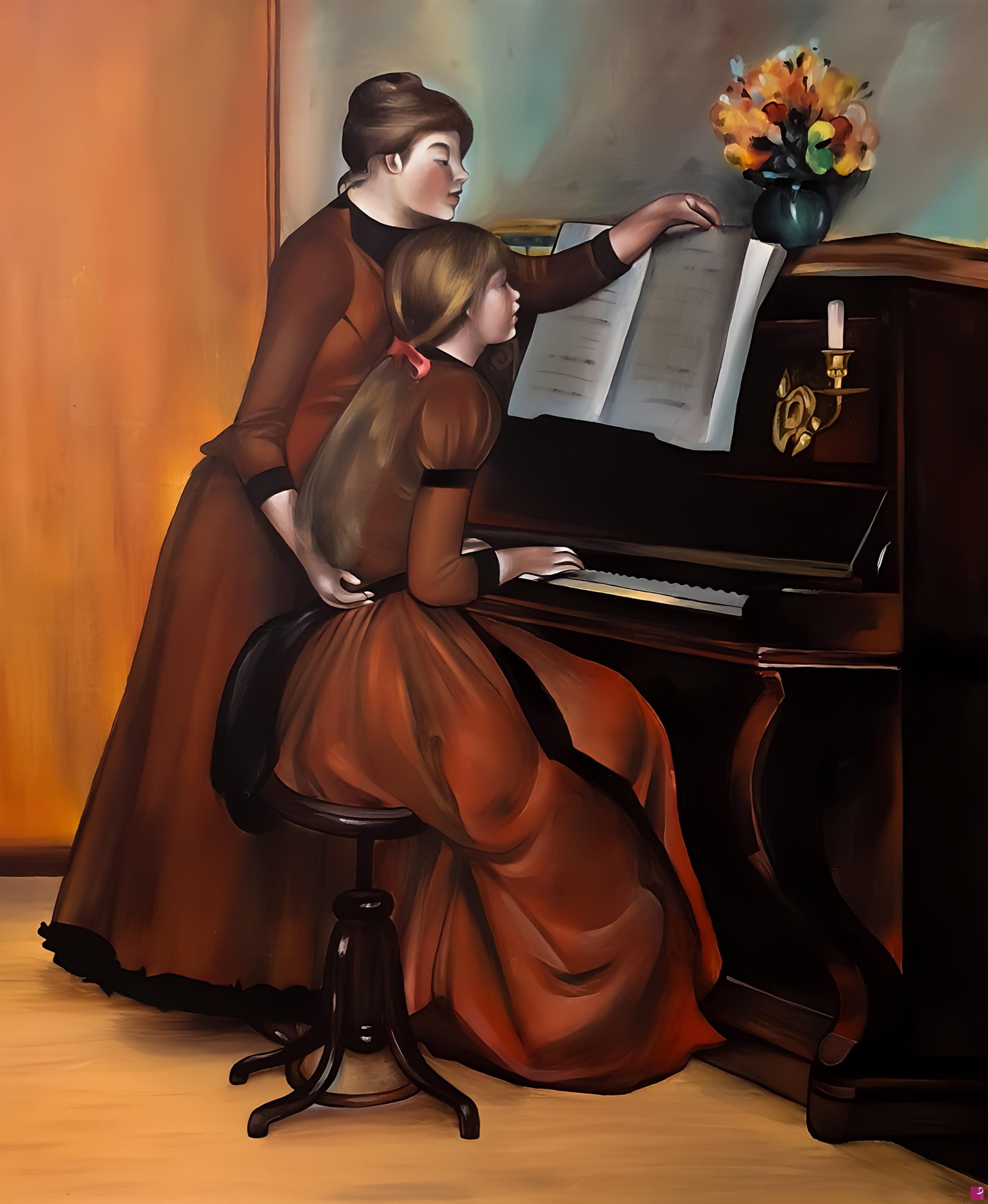 quadri in vendita online - La lezione di piano