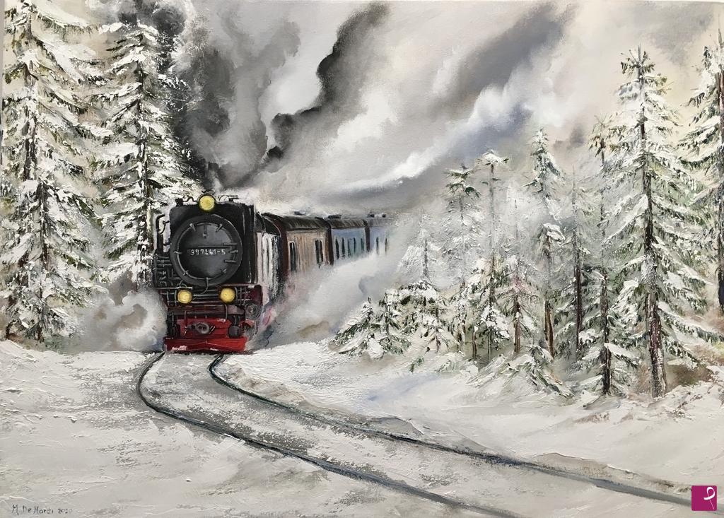 quadri in vendita online - La locomotiva 
