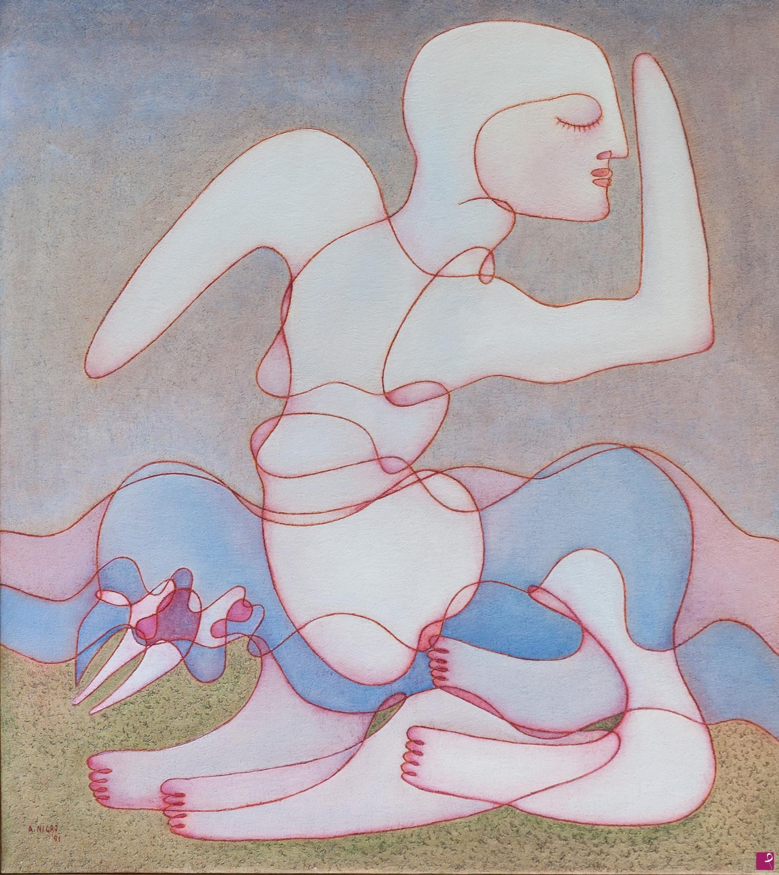 quadri in vendita online - La Lotta, 1991