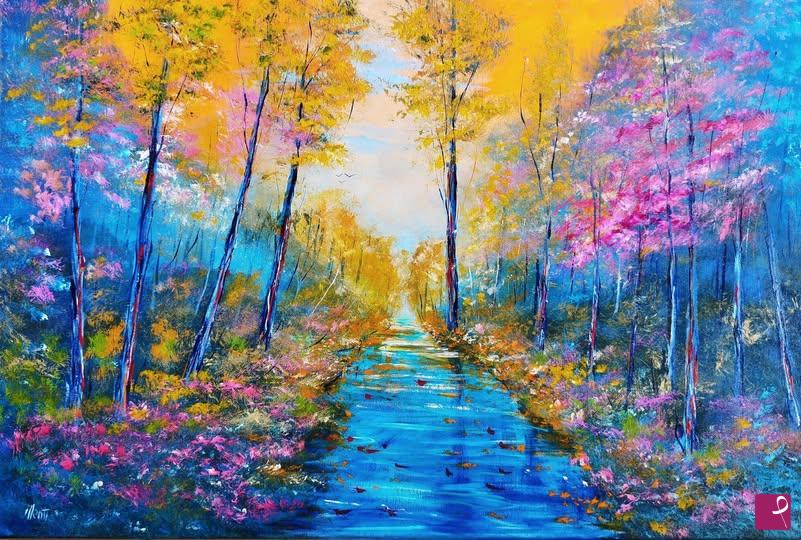 quadri in vendita online - La luce del bosco