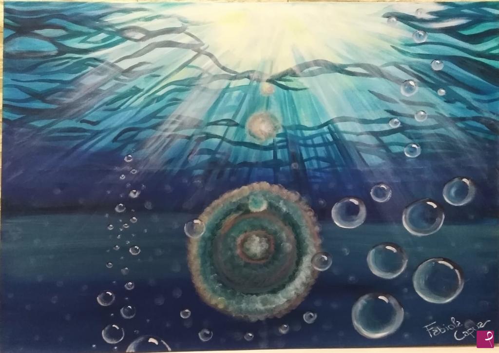 quadri in vendita online - La luce sott'acqua - The light under water