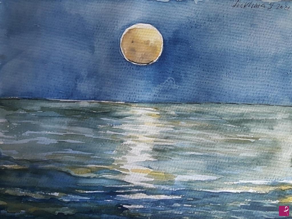 quadri in vendita online - La luna piena 