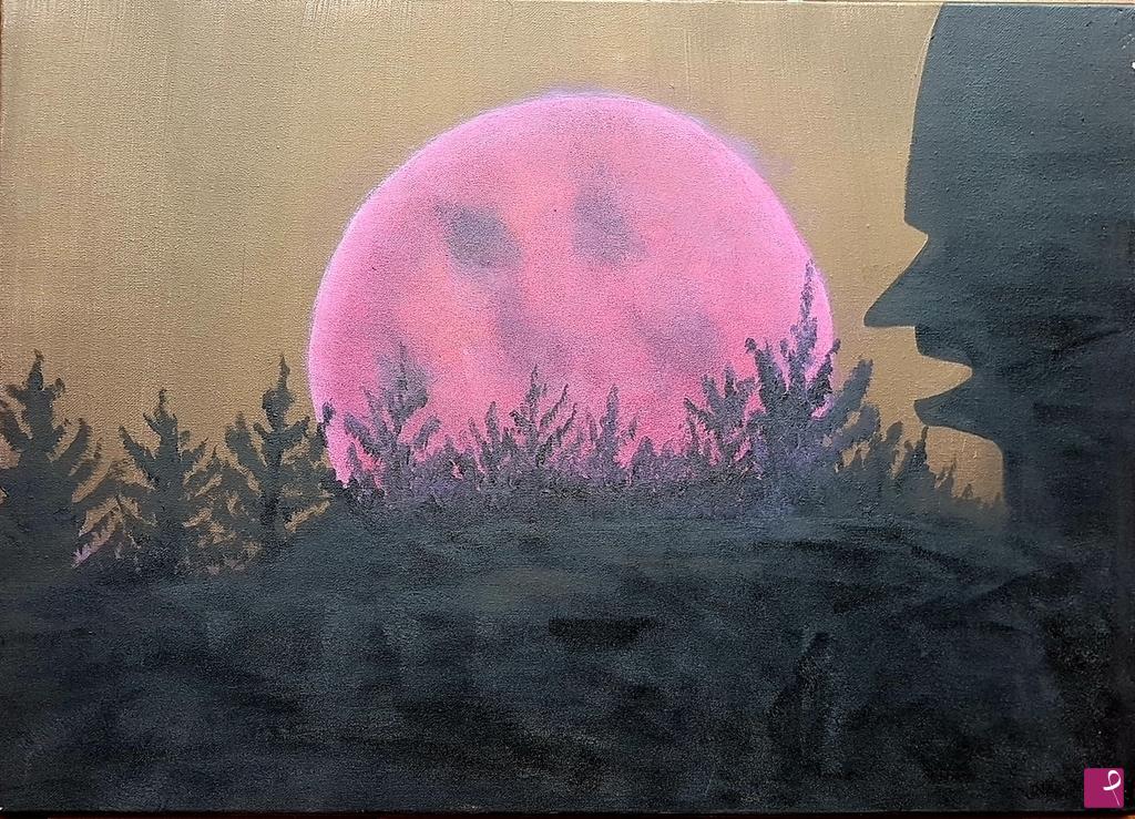 quadri in vendita online - La Luna rosa