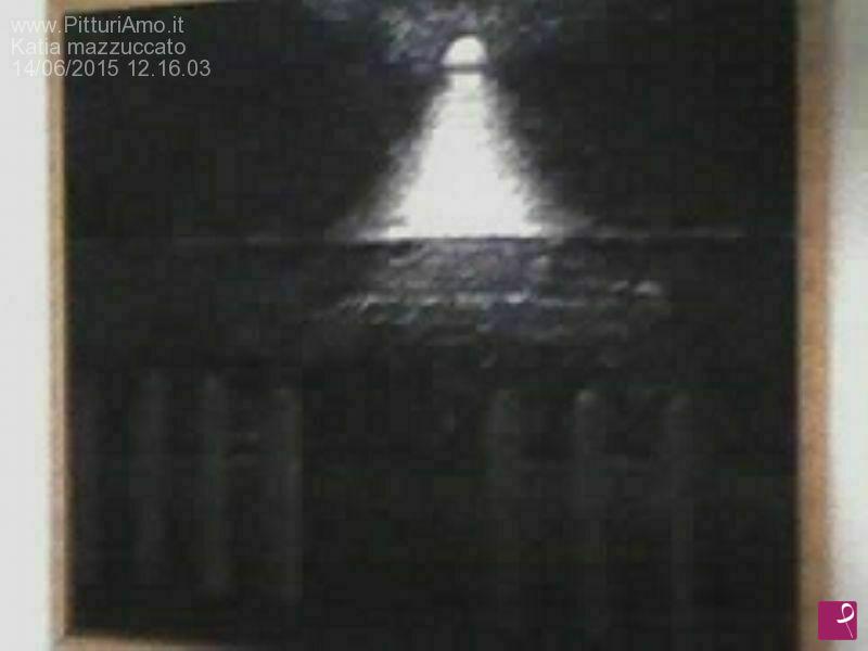 quadri in vendita online - la luna sulla spiaggia