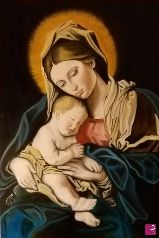 quadri in vendita online - La Madonna col bambino