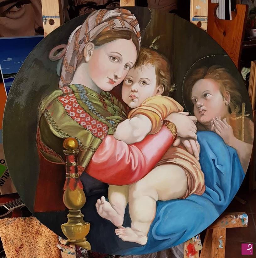 quadri in vendita online - la Madonna della seggiola