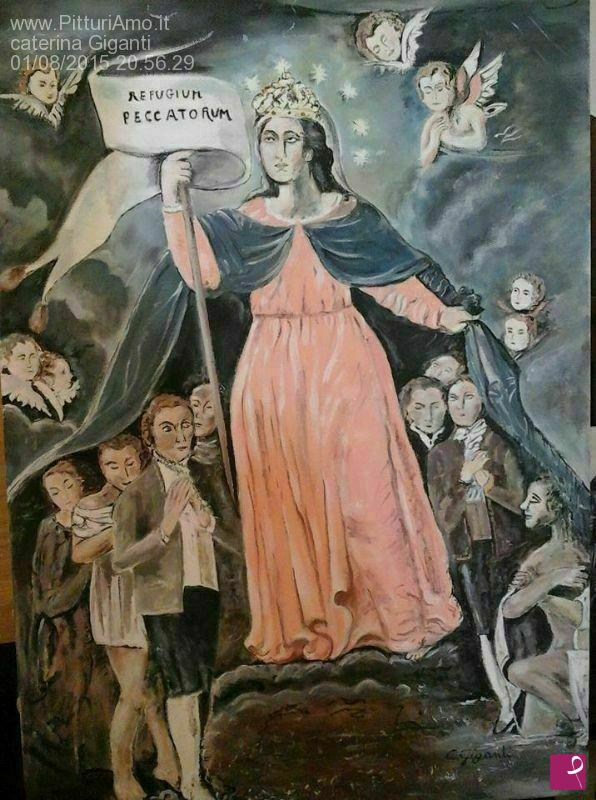 quadri in vendita online - La Madonna: rifugio dei peccatori