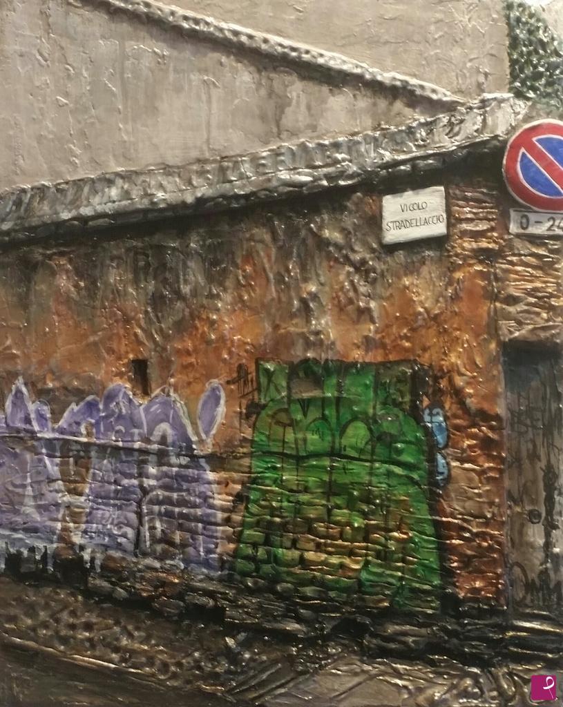quadri in vendita online - La mia Bologna, Vicolo Stradellaccio