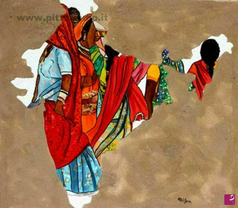 quadri in vendita online - La mia India