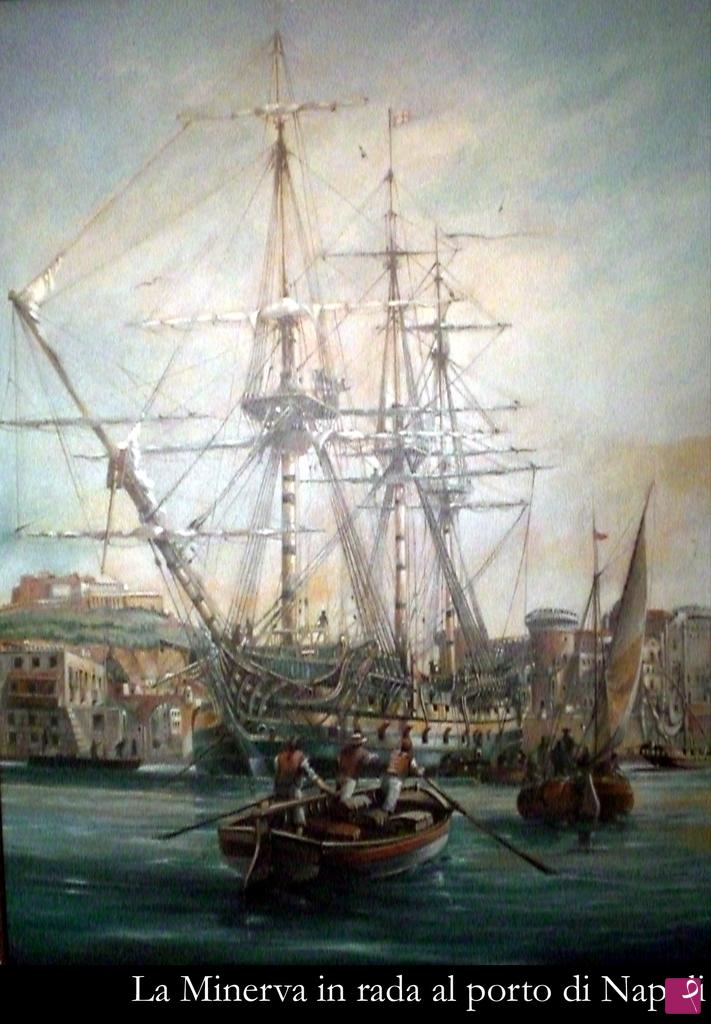 quadri in vendita online - "La Minerva in rada al Porto di Napoli" 1790