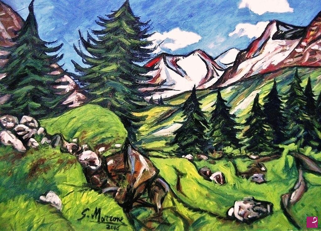 quadri in vendita online - La montagna